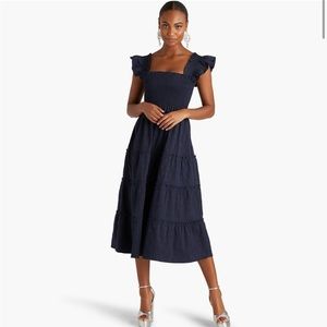 NWT Hill House Home Navy Brocade Ellie Nap Dress (XS)